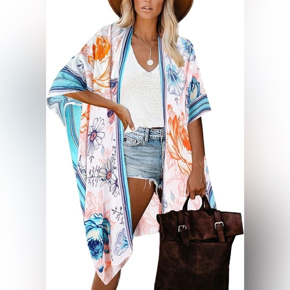 Breezy Lane Kimonos for Women Swimsuit Coverups Beach Cover Up Cardigan Summer - Picture 1 of 7